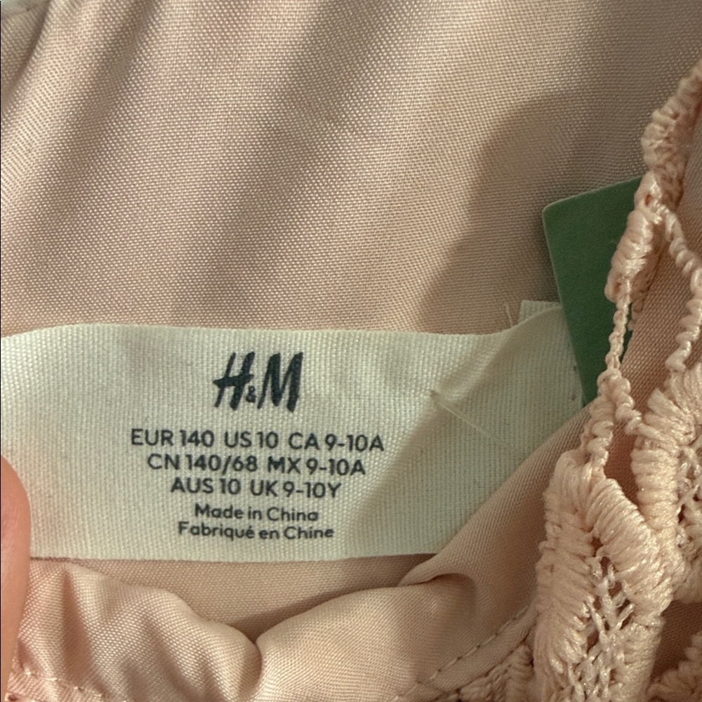 H&M Blush Pink Lace Formal Dress for Kids - Picture 4 of 5
